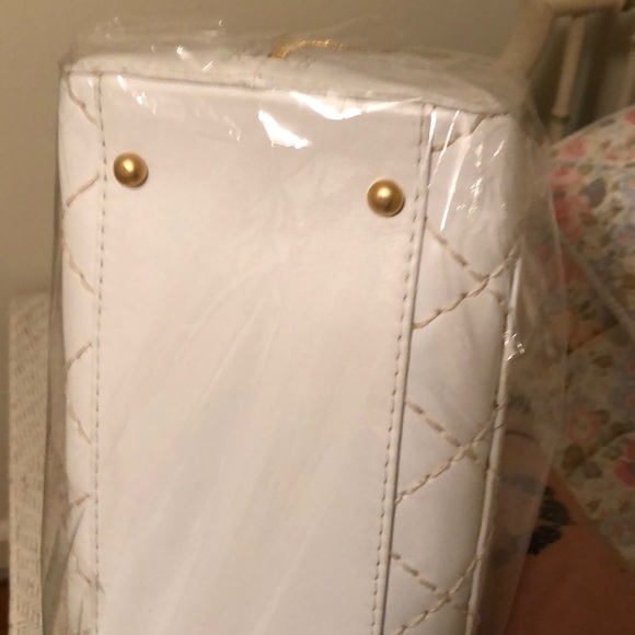 Chanel Wild Stitch Tote Bag Quilted leather white - Picture 3 of 8